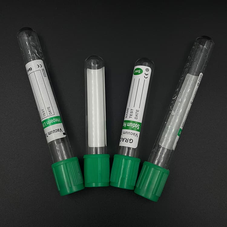 Пробирка вакуумная для взятия венозной крови с антикоагулянтом литий гепарин 13х75мм, 4мл, зеленая крышка (100 шт)